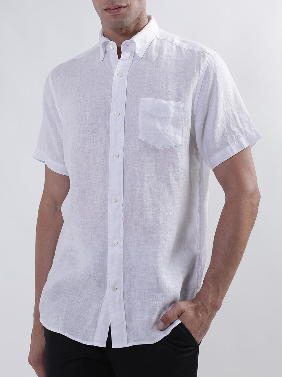 gant white short sleeve shirt