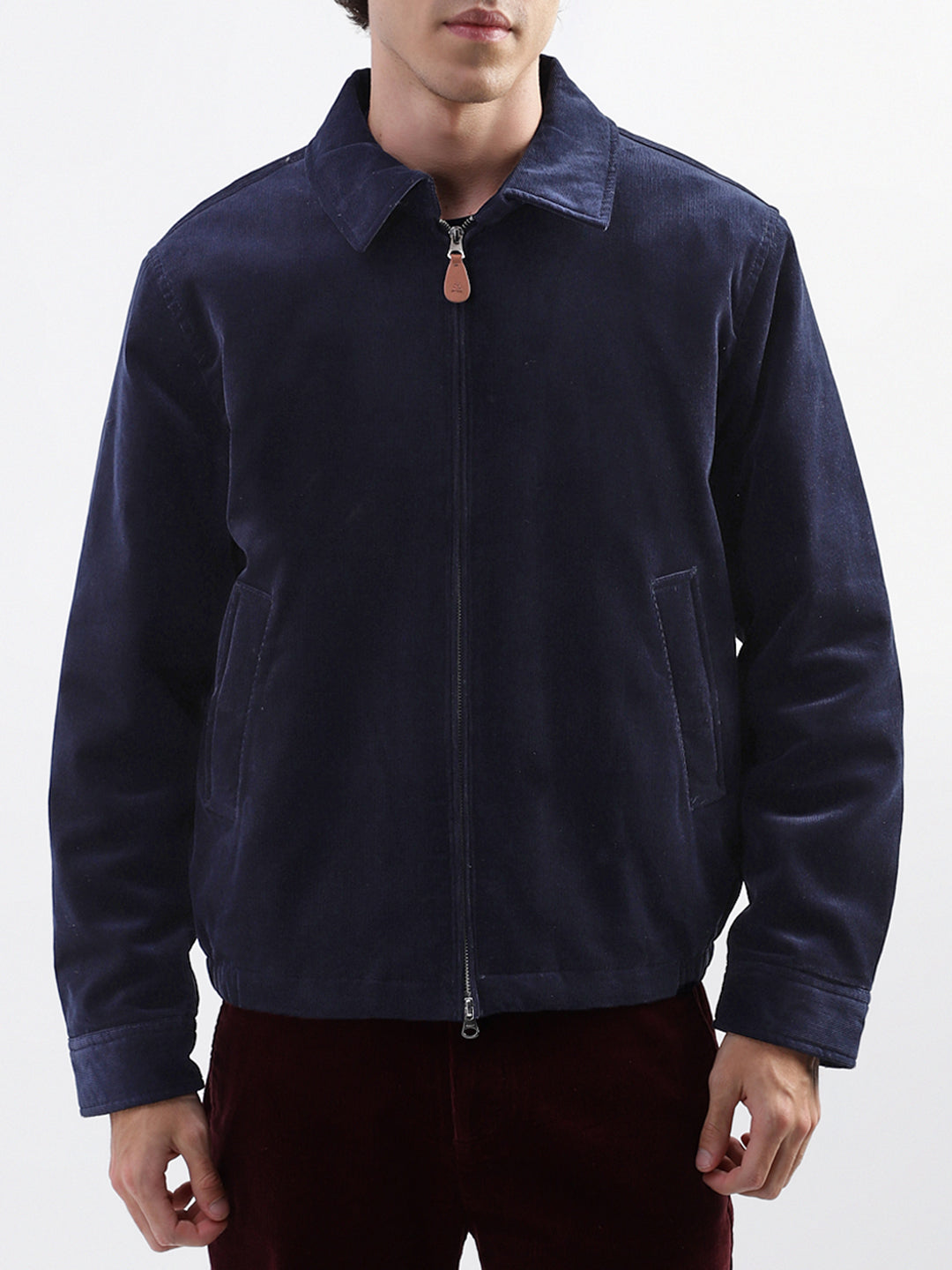 Mens navy clearance jacket with collar