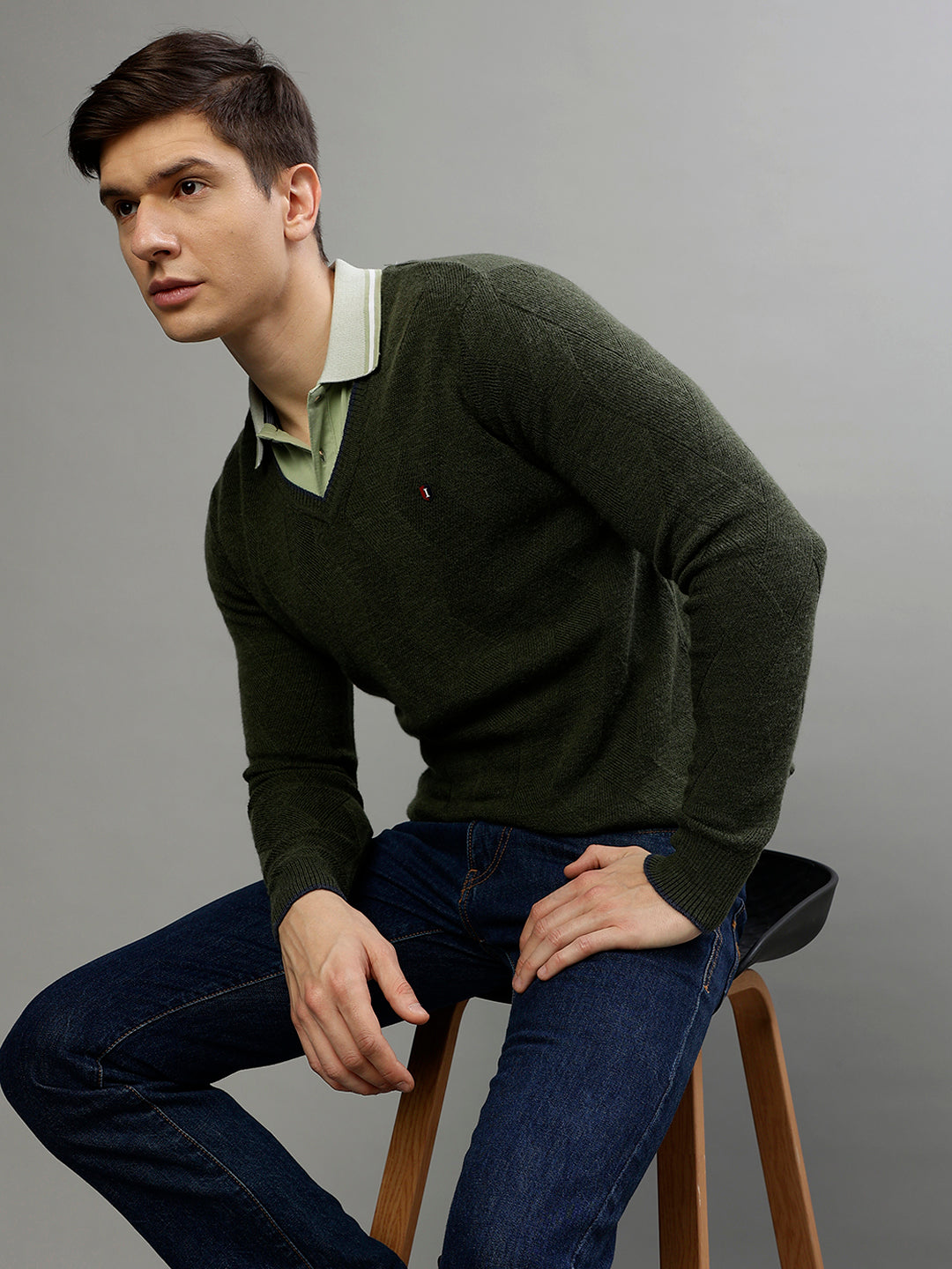 V neck sweater outfit clearance mens