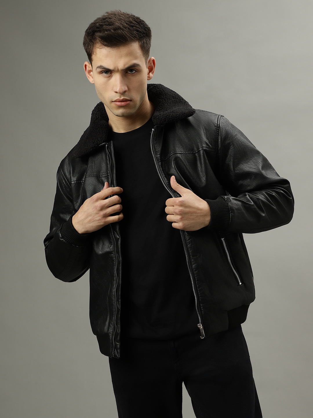 Black Faux Shearling Jacket  Shop The Latest Styles - LINDBERGH