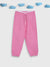 Blue Giraffe Girls Pink Solid Slim Fit Sweatpant