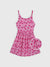 Elle Kids Girls Pink Printed Round Neck Dress