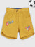 Elle Kids Girls Yellow Solid Regular Fit Shorts