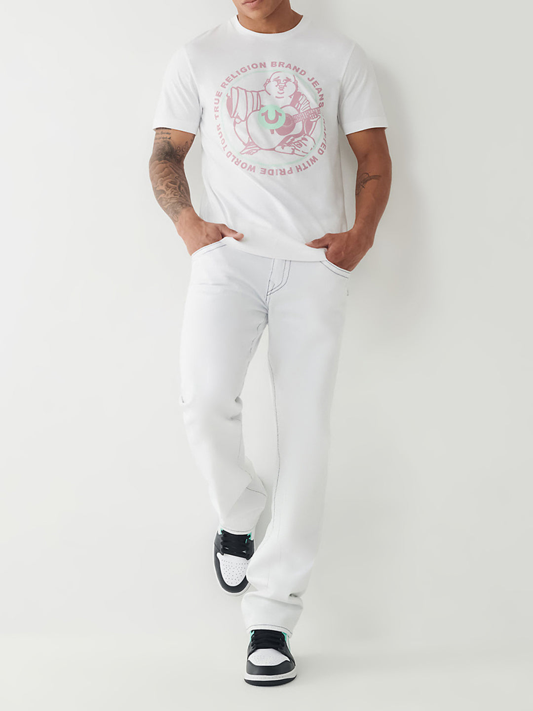 All white hotsell true religion outfit