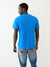 True Religion Men Blue Printed Round Neck Short Sleeves T-Shirt