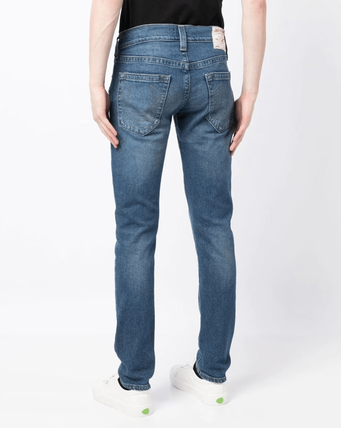 True Religion Men Blue Solid Skinny Fit Jeans