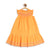 Blue Giraffe Girls Orange Solid Round Neck Dress