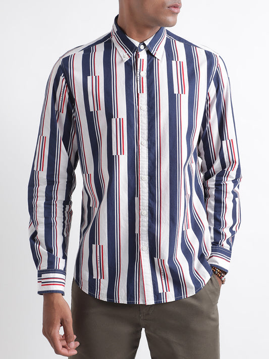 Iconic Multi Striped Regular Fit Shirt