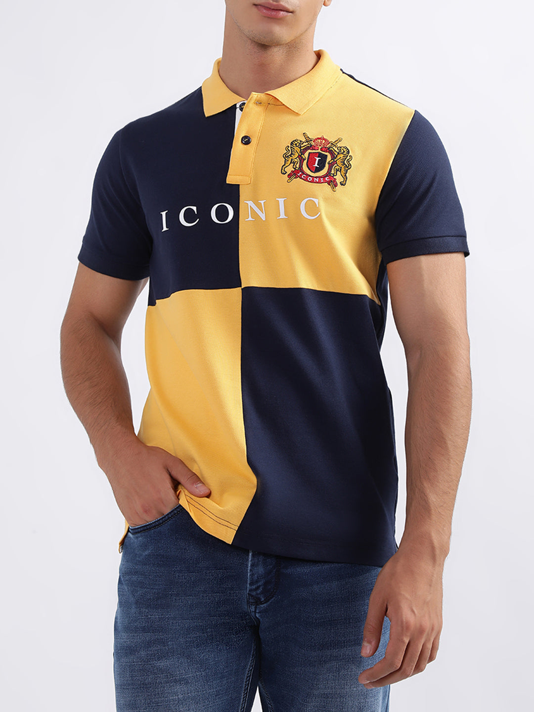 Iconic Navy Logo Regular Fit Polo T-Shirt