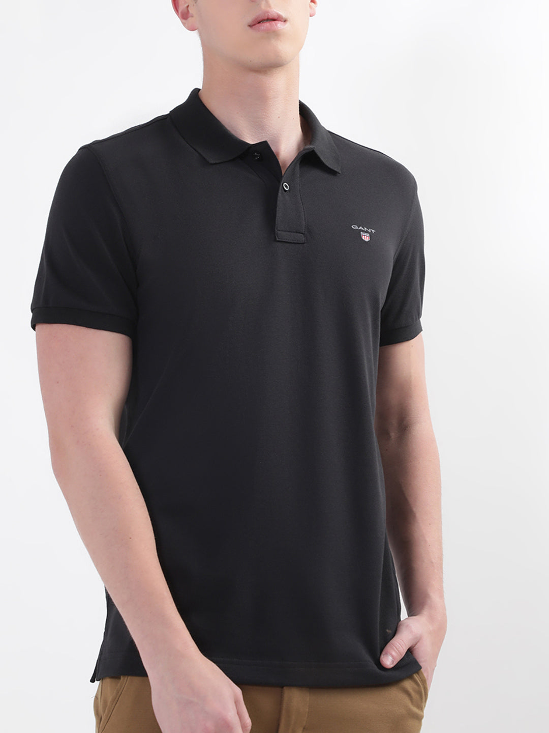 Gant Black Original Regular Fit Pique Polo T-Shirt