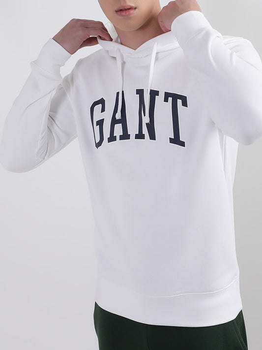 Gant Men Printed Cotton Hooded Sweatshirt