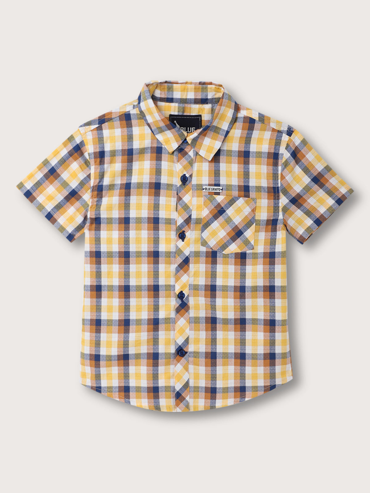 Blue Giraffe Kids Multicolour Fashion Checked Regular Fit Shirt