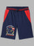 Blue Giraffe Boys Red Solid Regular Fit Shorts