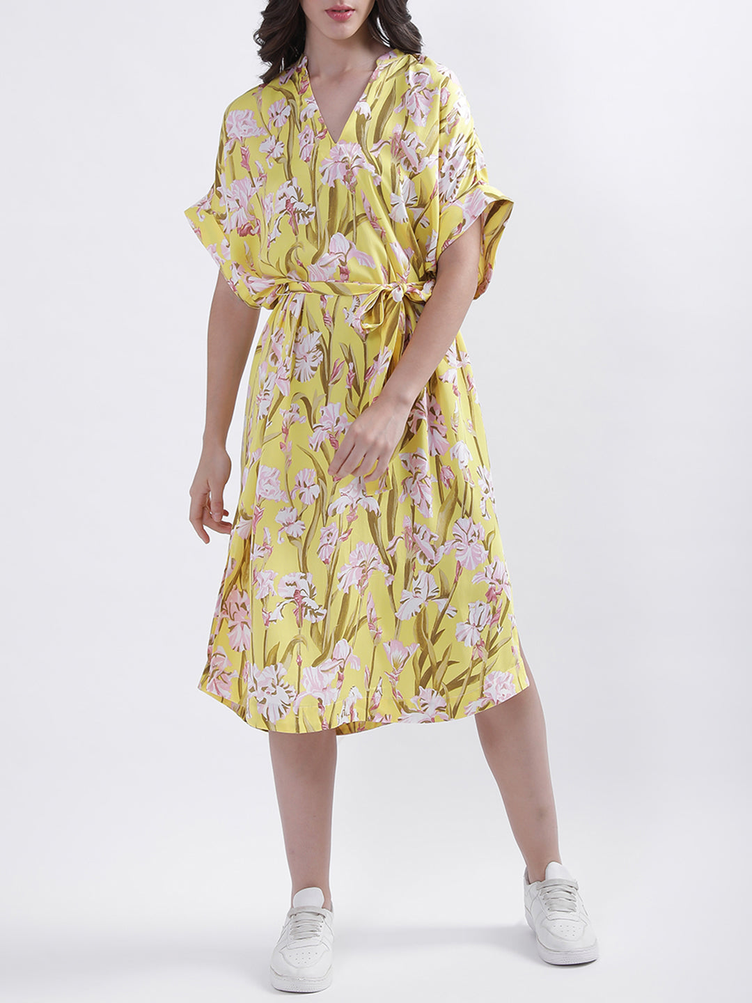 Gant Women Yellow Printed Collar Dress