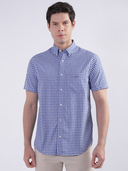 Gant Blue Fashion Checked Regular Fit Shirt