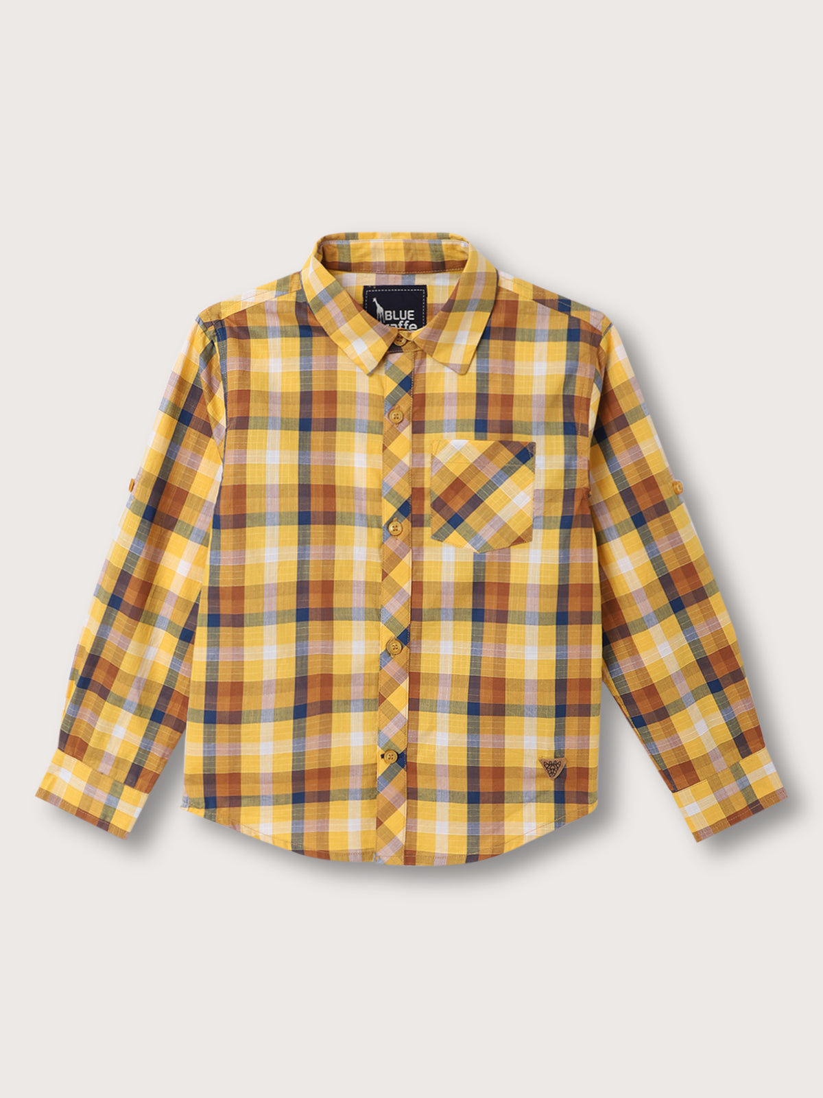 Blue Giraffe Kids Multicolour Fashion Checked Regular Fit Shirt