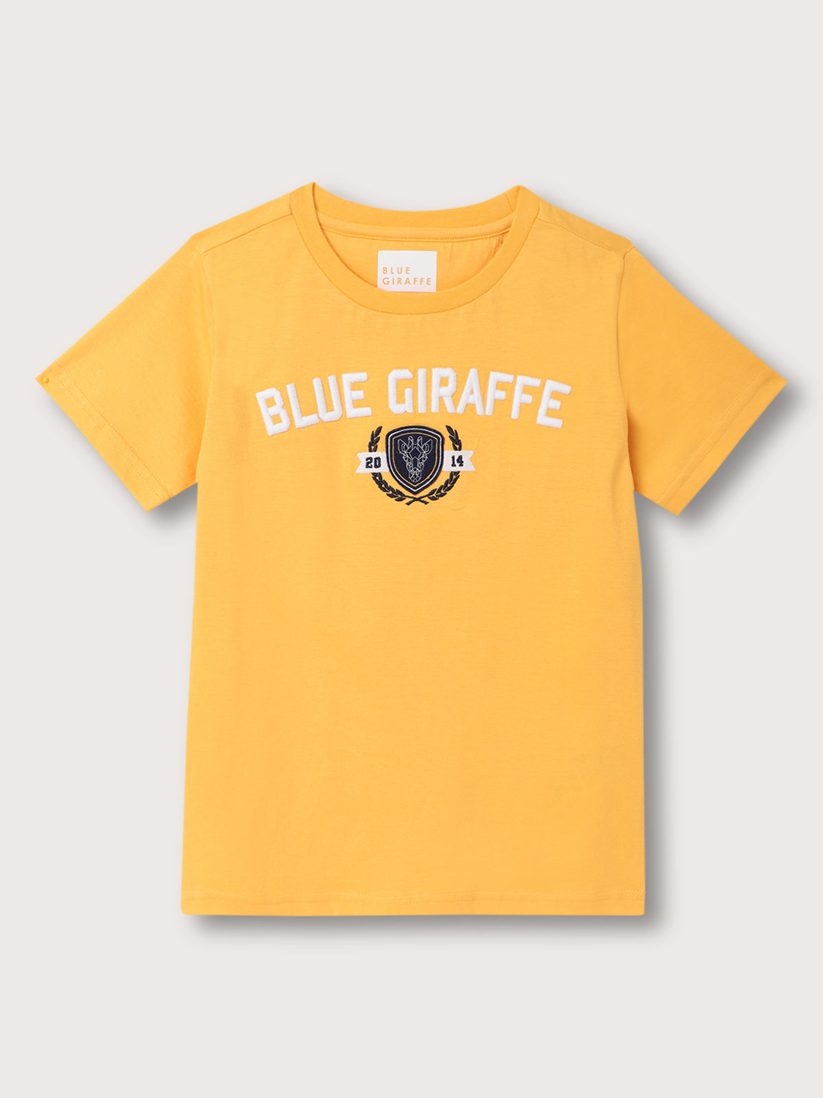 Blue Giraffe Kids Yellow Fashion Logo Regular Fit T-Shirt