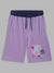 Blue Giraffe Boys Purple Printed Regular Fit Shorts