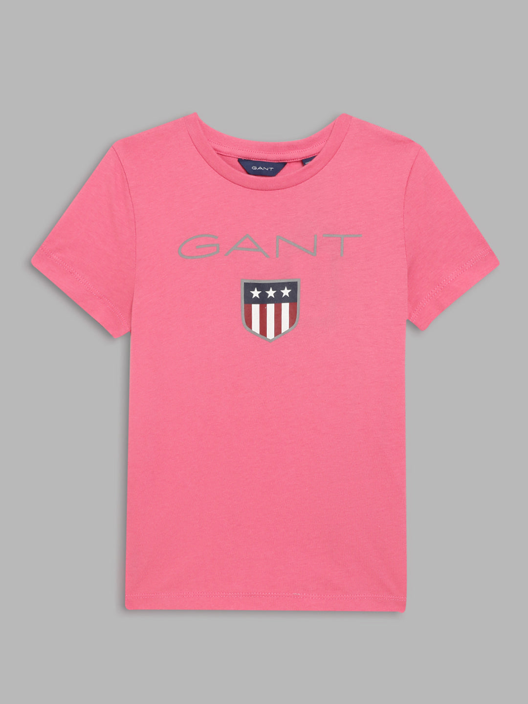 Gant Kids Pink Logo Regular Fit T-Shirt