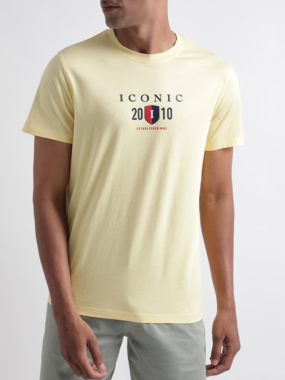 Iconic Yellow Logo Regular Fit T-Shirt