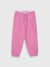 Blue Giraffe Girls Pink Solid Slim Fit Sweatpant