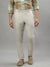 Iconic Men Beige Solid Regular Fit Trouser