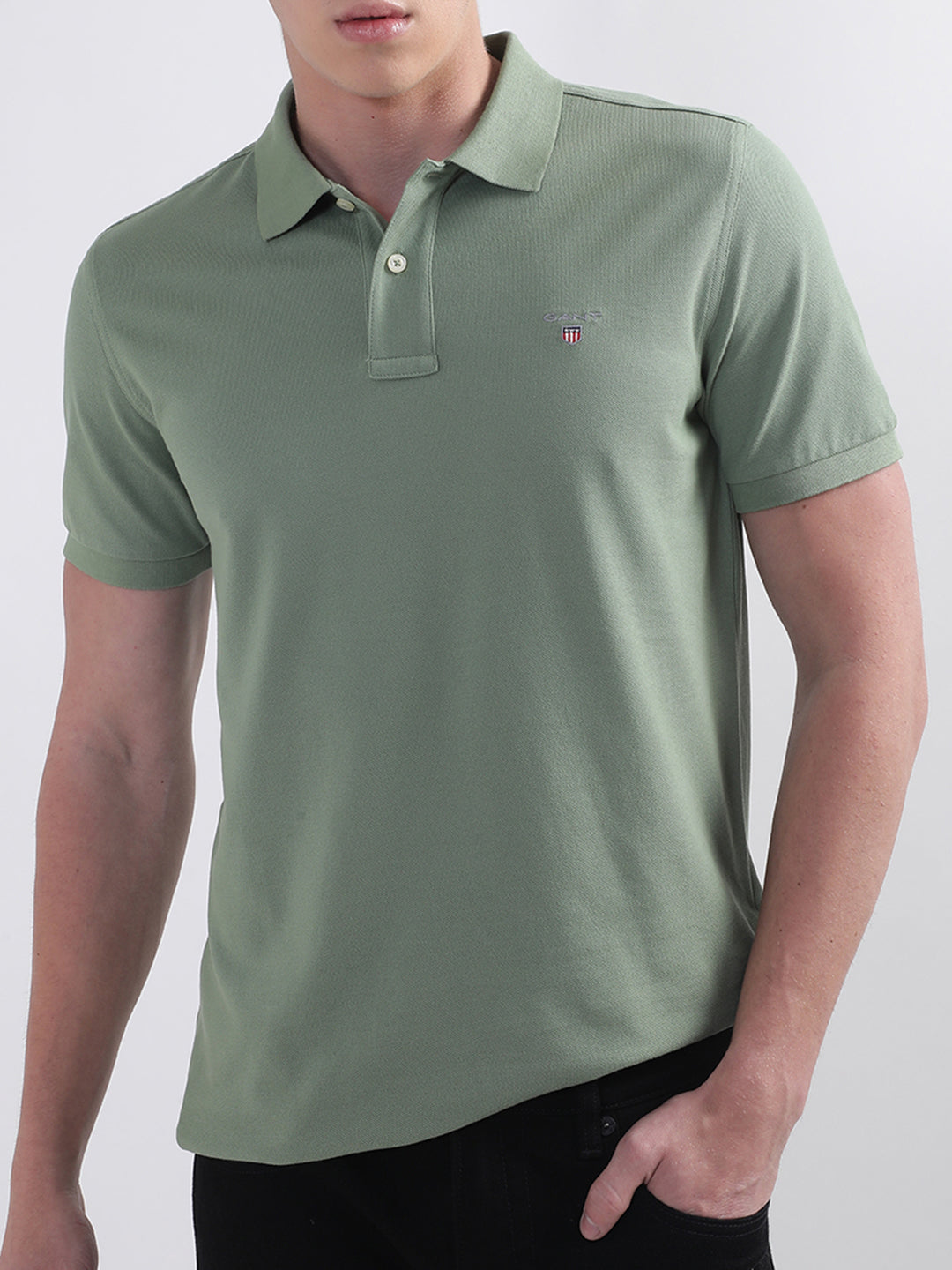 Gant Green Original Regular Fit Pique Polo T-Shirt