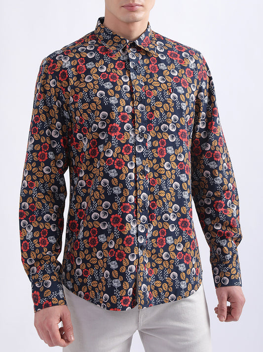 Iconic Multi Floral Print Regular Fit Shirt