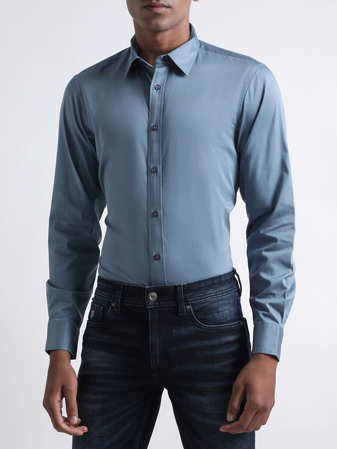 Iconic Blue Slim Fit Shirt