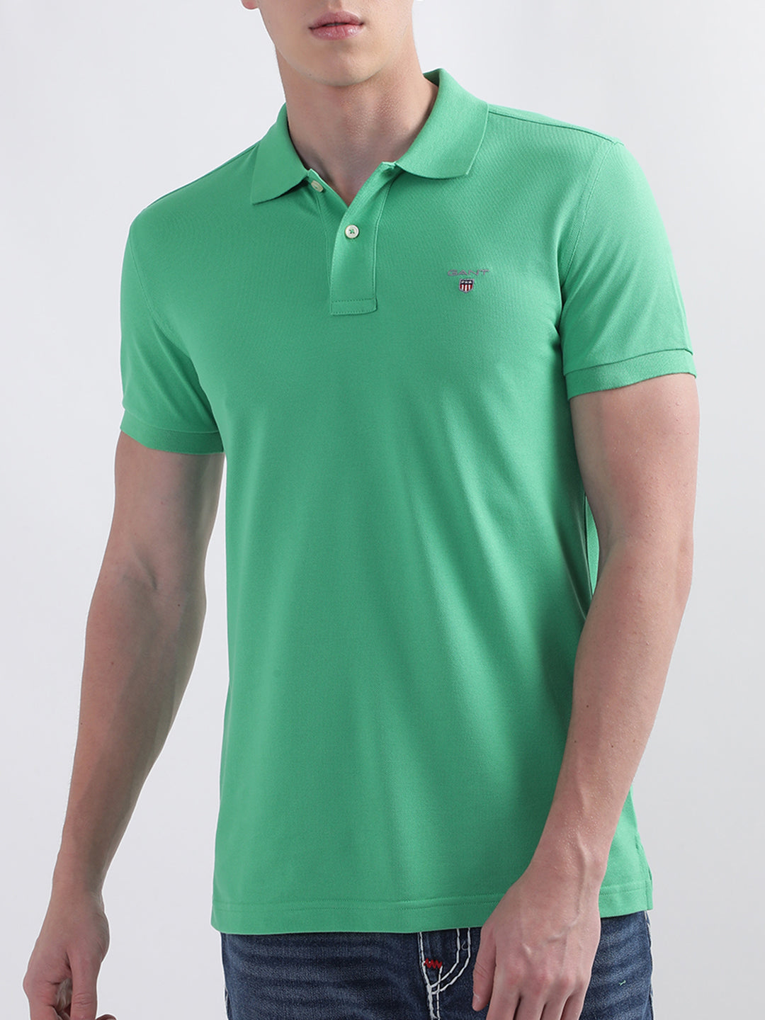 Gant Green Original Rugger Slim Fit Pique Polo T-Shirt