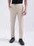 Iconic Men Beige Solid Slim Fit Trouser