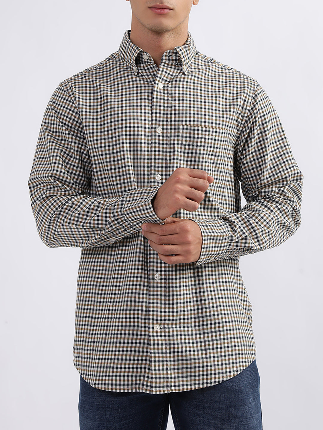 Gant Eggshell Checked Regular Fit Shirt