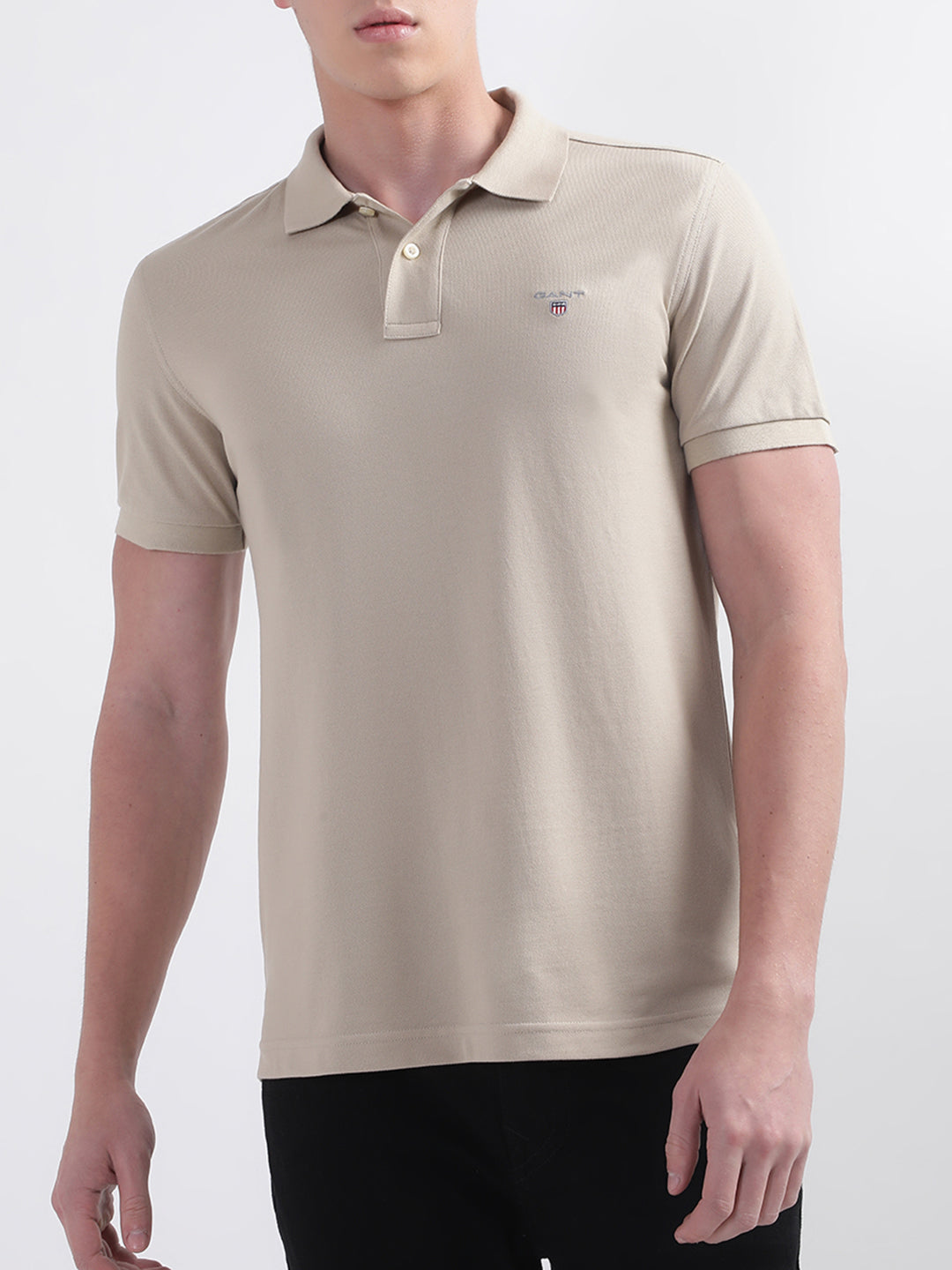 Gant Men Polo Collar Short Sleeve Cotton T-shirt