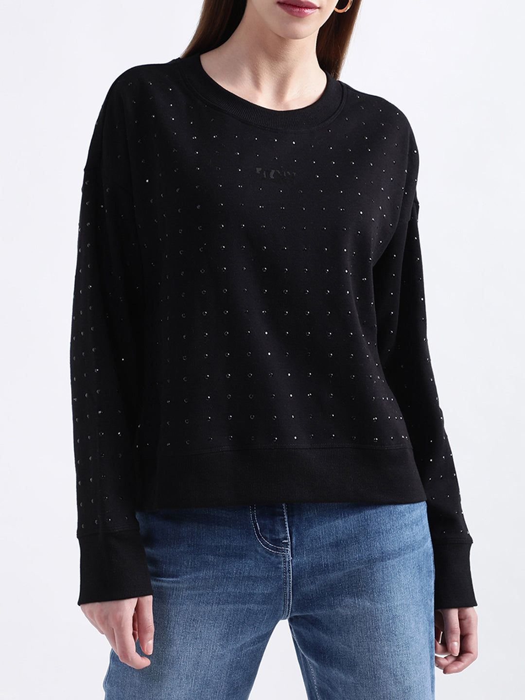 DKNY Women Black Sweatshirt