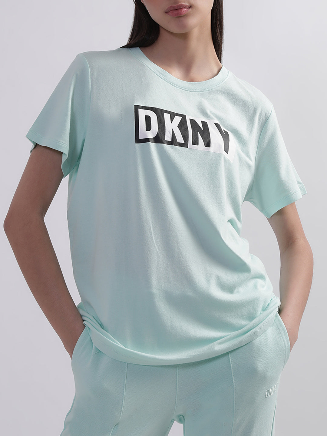 Buy DKNY Black Premium Quality Women T-shirt Online India - Vogue Mine