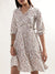 Elle Women White Printed V Neck Dress