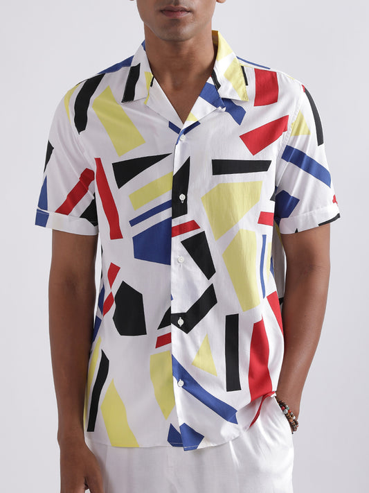 Antony Morato White Printed Regular Fit Shirt