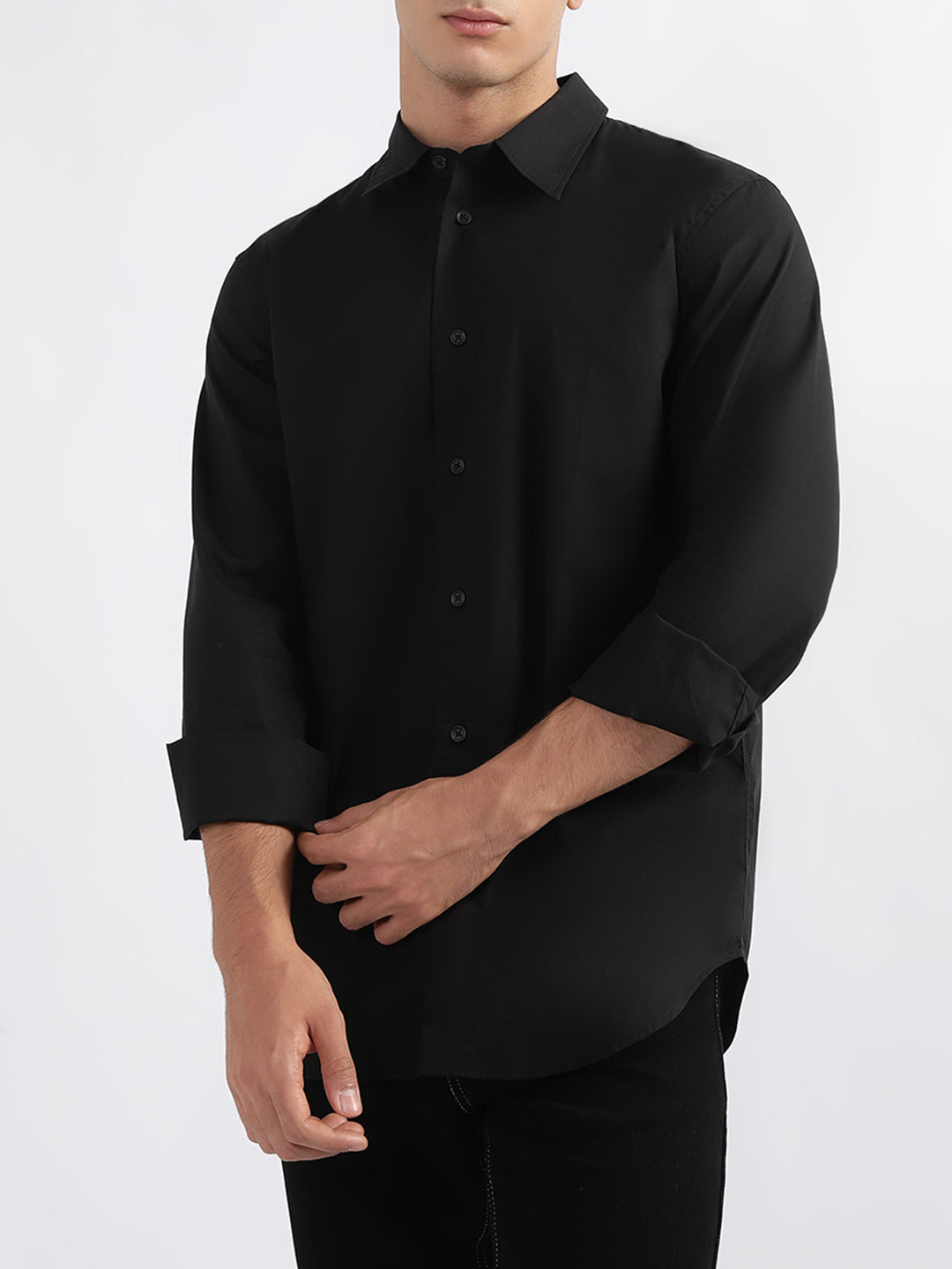 Just Cavalli Black Fashion Slim Fit Shirt