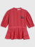 Elle Kids Girls Red Solid Round Neck Top