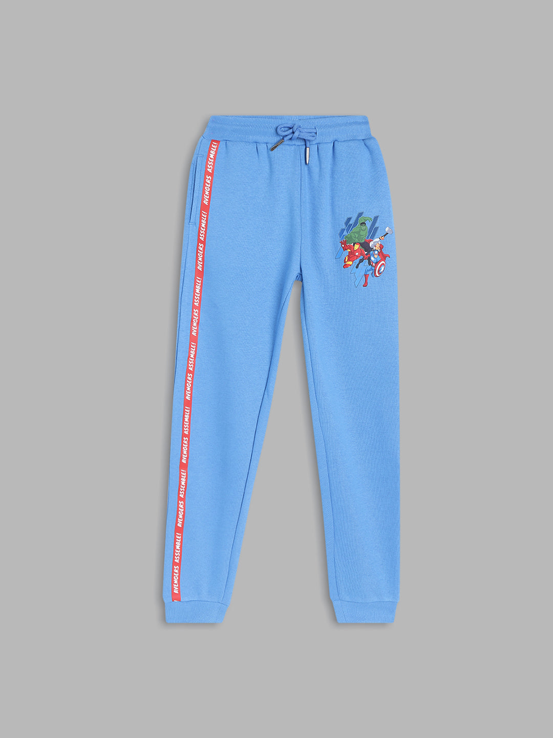 Blue Giraffe Boys Blue Colour blocked Regular Fit Sweatpant