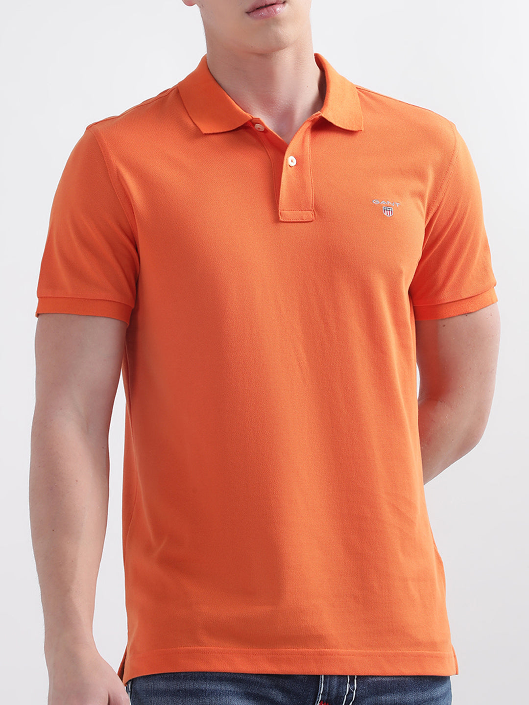 Gant Orange Original Regular Fit Pique Polo T-Shirt