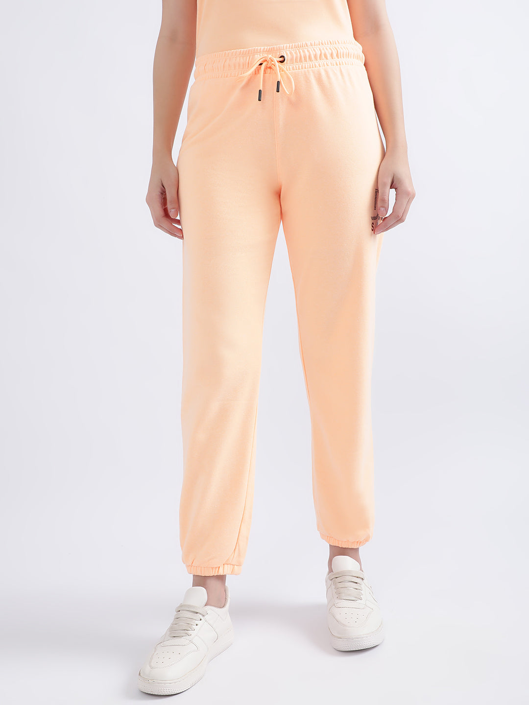 DKNY Women Peach Solid Regular Fit Sweatpant