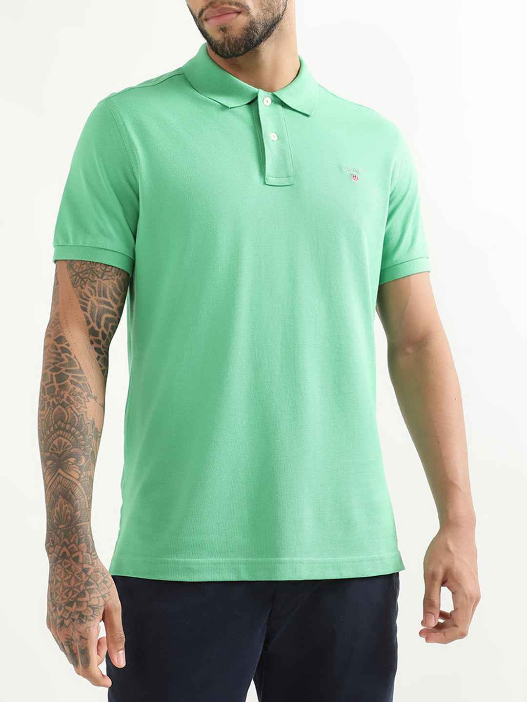 Gant Green Original Regular Fit Pique Polo T-Shirt