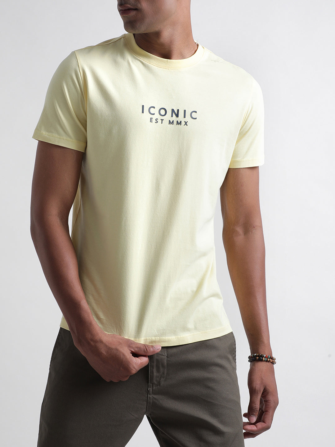 Iconic Yellow Logo Regular Fit T-Shirt