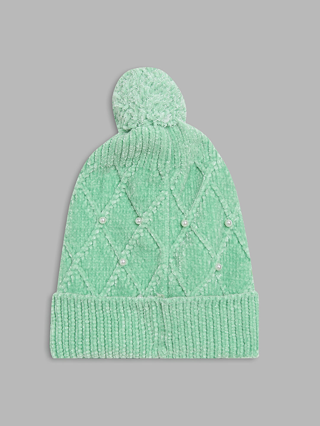 Elle Kids Girls Green Beanies