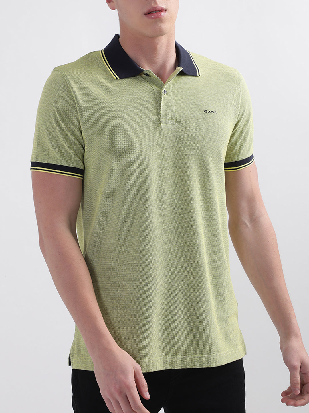 Gant Yellow 4Color Oxford Regular Fit Pique Polo T-Shirt