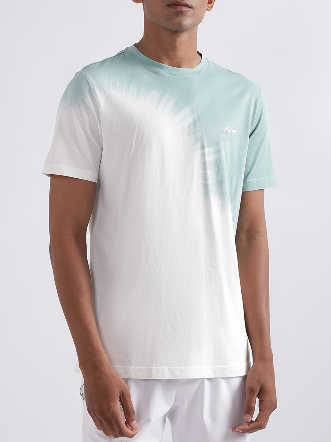 Antony Morato Turquoise Tie - Dye Regular Fit T-Shirt