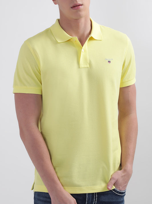 Gant Yellow Original Regular Fit Pique Polo T-Shirt