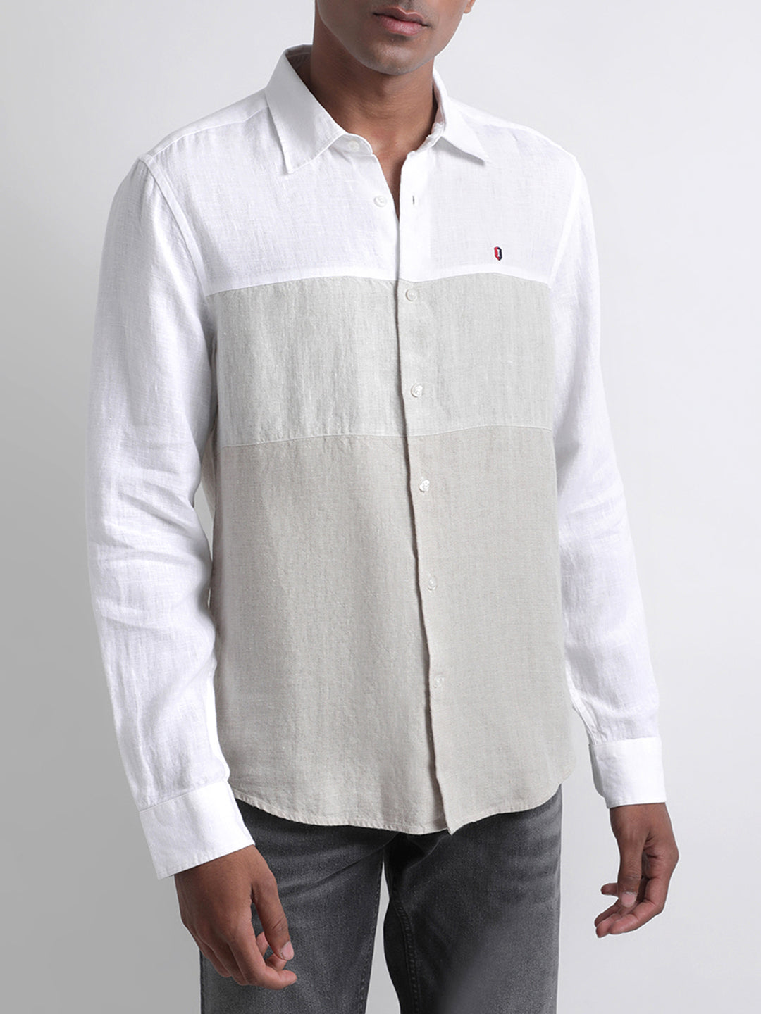 Iconic Beige Regular Fit Shirt