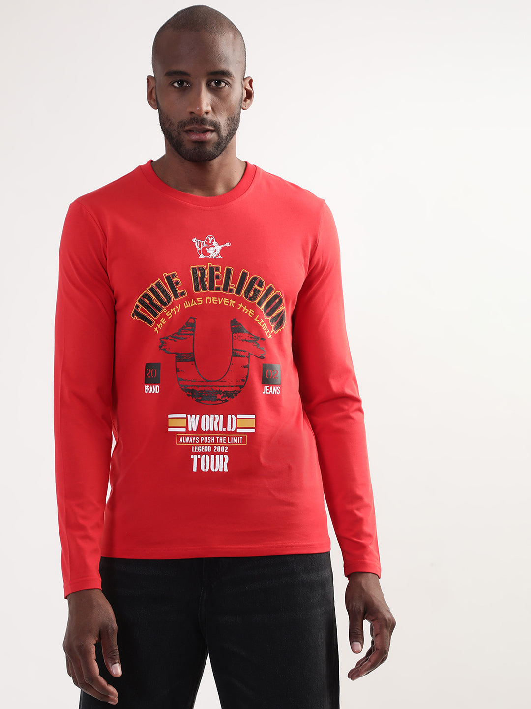 True Religion Chinese Red Logo Regular Fit T-Shirt